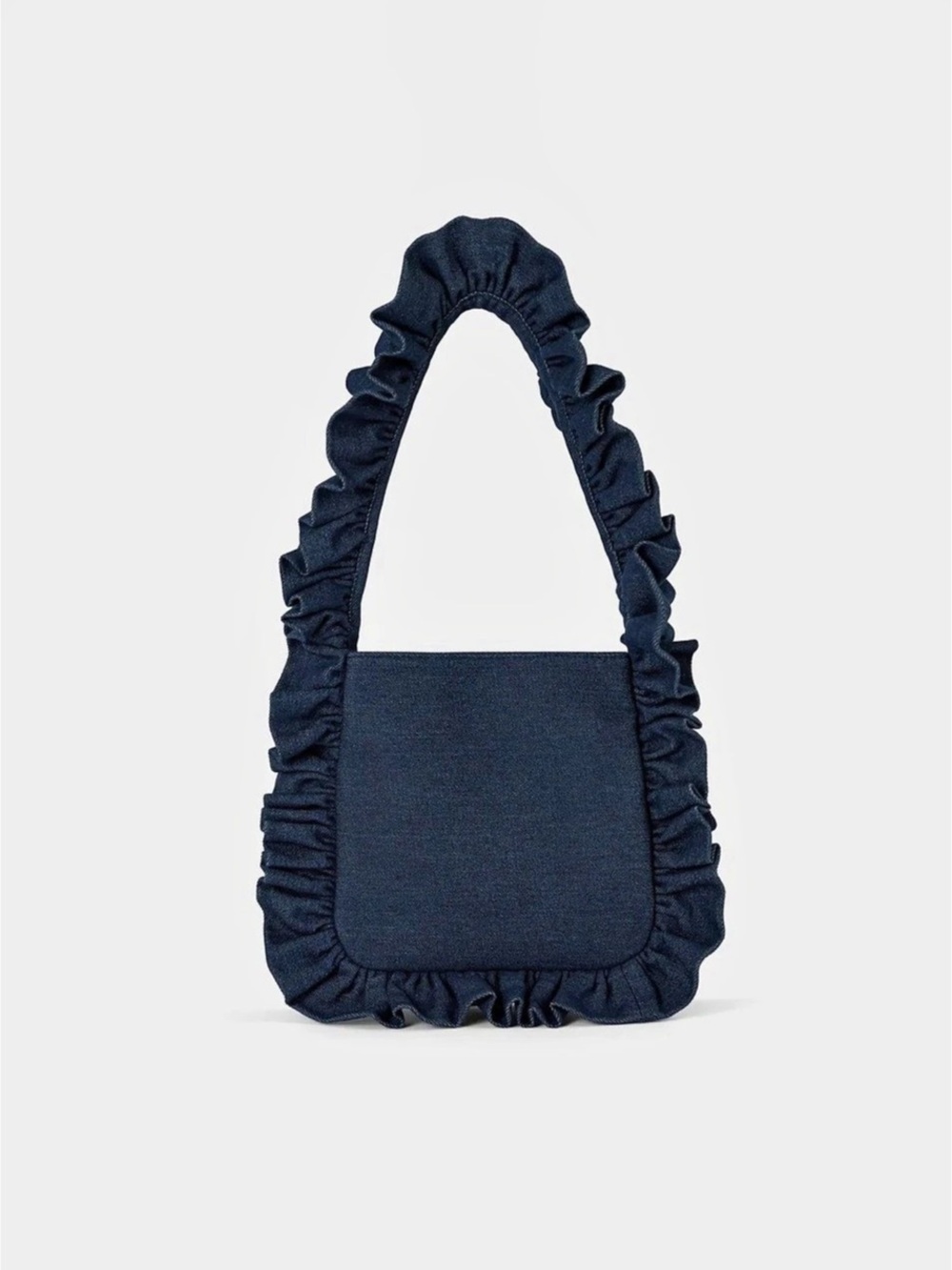 Baggy London Denim Ruffle bag